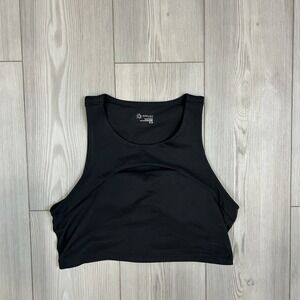 OFFLINE by Aerie The Hugger Recharge Bra Black MED Lounge Crop Top Least Support